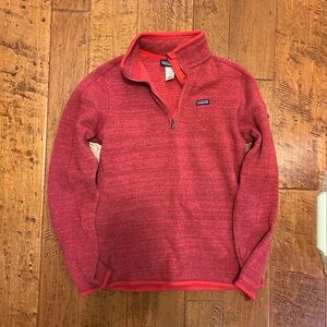 Patagonia Red Quarter Zip Better Sweater